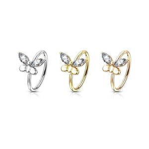 Butterfly Nose Hoops